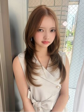ジーナエス 札幌(Zina S) 髪質改善*小顔レイヤー*韓国風*ミルクブラウン**Zina S札幌
