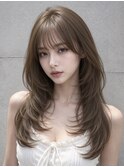 似合わせハッシュカットヘーゼルベージュ