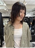 △ウルフカットレイヤーカットウルフパーマ姫カットオン眉