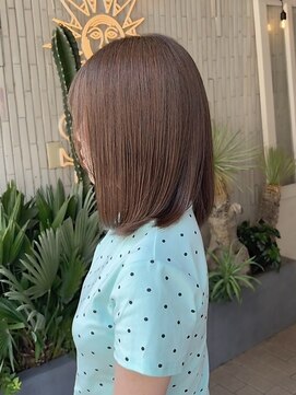 ヘアプレイスソル (HAIR PLACE SoL) 透明感シアーブラウン/ミディアムボブ/ナチュラルストレート