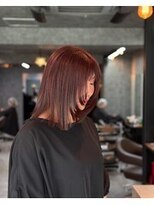 ザ シーワークス ときわ台店(THE Cworks)&nbsp;切りっぱなし/顔まわりレイヤー/レイヤーボブ/ピンク/ツヤ髪