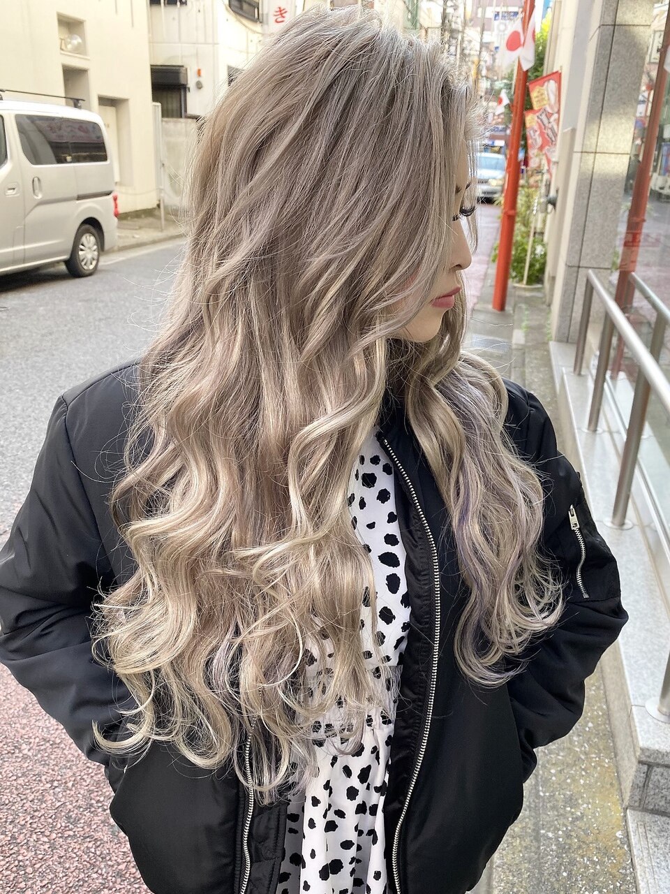 ミルクティーベージュ#シールエクステ#無造作カール#横浜：L046992844