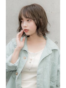 レア 中野(Le'a) 【Le'a 小暮】オリーブグレージュ×外はねBob