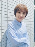 艶髪オリーブアッシュ小顔ショート