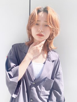 アイティーバイアルバム 藤沢店(IT by ALBUM) ハイトーンウルフ_マッシュショートフェザーバング_8753