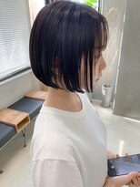 テトヘアー(teto hair)&nbsp;ミニボブ、切りっぱなしボブ、前下がり、グレージュ