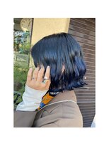 アオゾラヘアー フジサキグウ(AOZORA HAIR FUJISAKIGU) ネイビーカラー