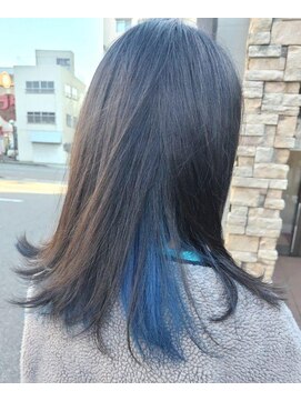 エノモト(ENOMOTO) ダークグレージュ×初ブルーインナーカラー