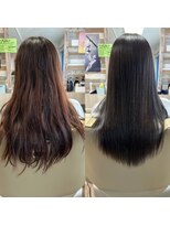 ロコヘアー(Locohair) 髪質改善カラー／ブルーアッシュ／ブラック／20代／30代／