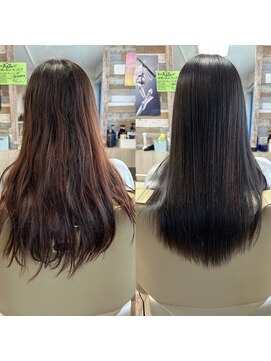 ロコヘアー(Locohair) 髪質改善カラー／ブルーアッシュ／ブラック／20代／30代／