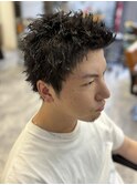 短髪ピンパーマベリーショート刈り上げないスタイル