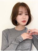 ハイライト白髪ぼかしダブルカラーインナーカラーショートボブ