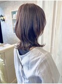 福山市Caary10代20代30代40代ラベンダーブラウンレイヤーカット
