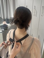リラス 博多(rilas)&nbsp;タイトヘアアレンジ　カチモリヘア　ミディアムヘアアレンジ