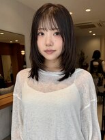 ヤイエ 青山店(yiye)&nbsp;20代30代40代薄めバング美髪顔まわりレイヤーミディアムレイヤー