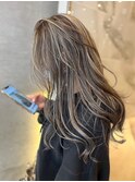 ハイライトMIXエクステ×立体感ロング