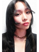 キジ(KIJI) フェイスレイヤー/レイヤー/ステップカット/黒髪ロング
