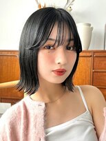 オーバーヘアー 池袋店(over hair) シアーブラック×シースルーバング