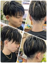 クリア 美容室&nbsp;短髪にラインアートかっこいいです！！