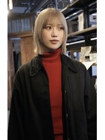 ステップボーンカットオオサカ(STEP BONE CUT OSAKA Via TICK-TOCK)&nbsp;【ステップボーンカット】ホワイトベージュ/外ハネボブ