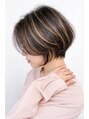 アース 東戸塚店(HAIR & MAKE EARTH)&nbsp;ショート×白髪ぼかし《髪質改善/白髪ぼかし/縮毛矯正》