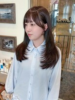 ルチア ヘア ステラ 京都店(Lucia hair stella)&nbsp;顔周りミディアムレイヤーカットハッシュカット韓国京都河原町