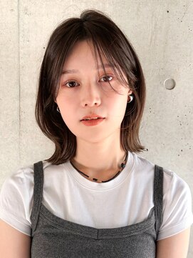 ガーデンヨコハマ(GARDEN YOKOHAMA) レイヤーボブ　ワンレン　ダークブルー　フレンチバング