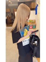 オリビアヘアー(OLIVIA HAIR) ケアブリーチ×髪質改善カラーで作る極上ミルクティーベージュ