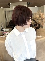 モニュメント イバラ(Monument ibara)&nbsp;井原市20代30代40代 ピンクブラウン、レイヤーショートカット