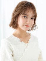 ドクターズ サロン ラブ(Dr's Salon LAB) モカブラウンシアーバングふわパーマミニボブm古河20代30代