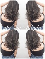 トルネード(TORNADO)&nbsp;外国人風ボブ ハイライトグラデーション グレージュ　外ハネ