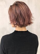 アイティー バイ アルバム 浦和店(IT by ALBUM)&nbsp;ピンクベージュボブ_オリーブカラーハイライトカラー_ba242401