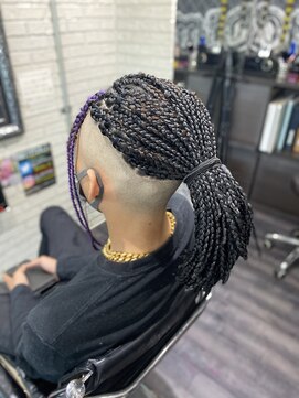 ミミック (mimic) 【派手髪】point violet×black【ポイントカラー】