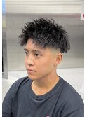 フェードカット ツイストパーマ