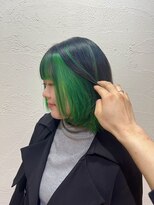 アジールヘア 池袋東口店(agir hair) 20代大人かわいいグリーンアンブレラカラー
