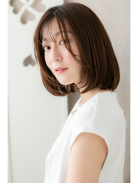 カバーヘア 上尾西口店(COVER HAIR) シースルーバングワンカール前下がりボブディZ上尾20代30代40代