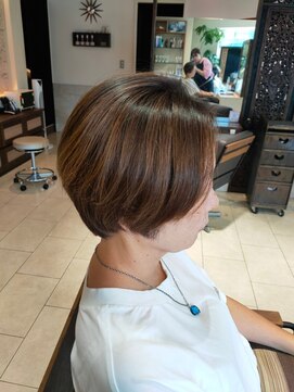 ヘアリゾート粋 ティガ 池袋店(tiga) ナチュラル大人ショートカット/ブラウン