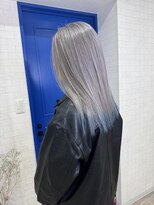 シェミール(CHEMIR)&nbsp;シルバーグレー/裾カラー/ブルー/ブリーチ/ハイトーン/四日市