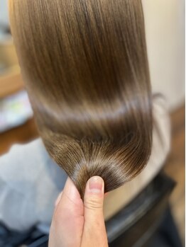 フリーダム エアー 松山市駅前店(freedom air)の写真/【髪質改善】《高濃度水素カラー+カット¥9900》潤う透明感とサラ艶な手触りで周りと差がつく☆