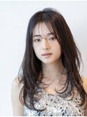 ロングレイヤー/20代30代大人かわいい/オリーブブラウン