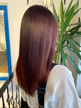 ベルメール ヘアー(Belle mer hair) 髪質改善 艶髪 ストレート ナチュラルブラウン 縮毛矯正 30代