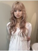 ピンクベージュ/ハイトーンカラー/名古屋ブリーチ