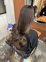 チャプター 問屋町(chapter) 透明感ケアカラーヘーゼルベージュレイヤーカット韓国ヘア