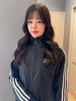 バランス ヘアーアンドアイラッシュ 野田店(balance.) 韓国風巻×オリーブカラー