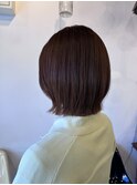 ピンクブラウン　ボブ