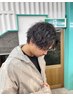 カット+ケアパーマ（パーマ+４ステップトリートメント）