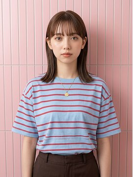 ヘアーサロン 6(hair salon) シースルーバング×ツヤストレートミディアム