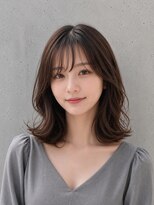 エストアール フクオカ 福岡博多店(est-r. Fukuoka)&nbsp;コテ巻き風/ミディアム/デジタルパーマ/博多美容室