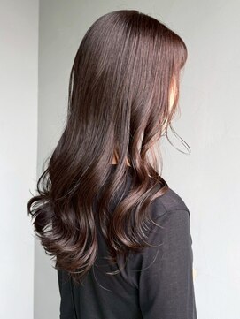 ナカオコアフュール(NAKAO COIFFURE) ラベンダーグレージュ 髪質改善 艶カラー ロングヘア 艶髪