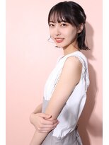 アッシュ たまプラーザ店(Ash)&nbsp;大人可愛い前下がりナチュラルボブ×黒髪ボブ